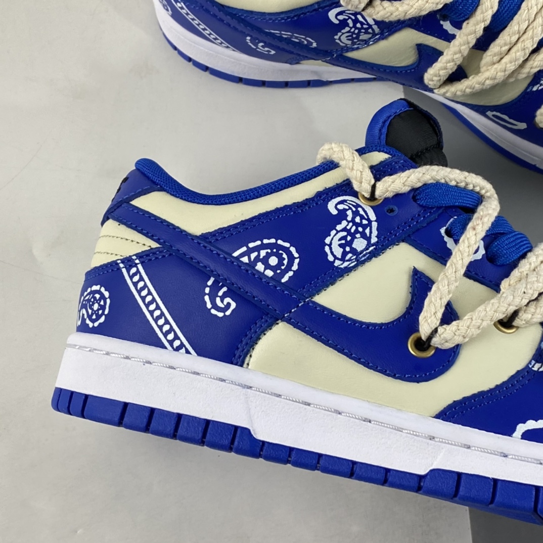 P380 NIKE Dunk Low ”Retro” 米色闪电蓝复古腰果花解构鞋带板鞋 DD1391-001