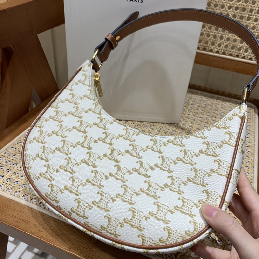 CELINE AVA 白花Ttiomphe腋下包 193952