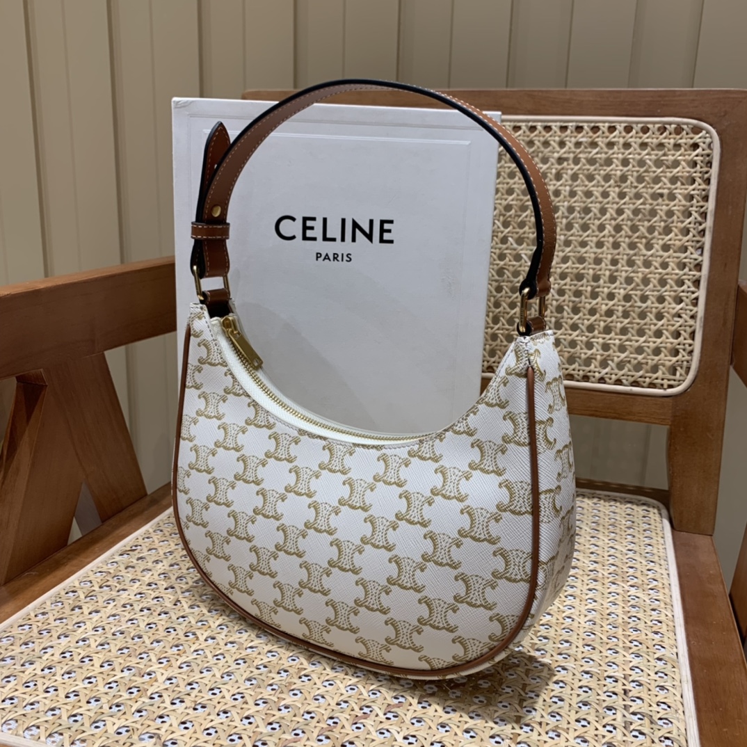 CELINE AVA 白花Ttiomphe腋下包 193952