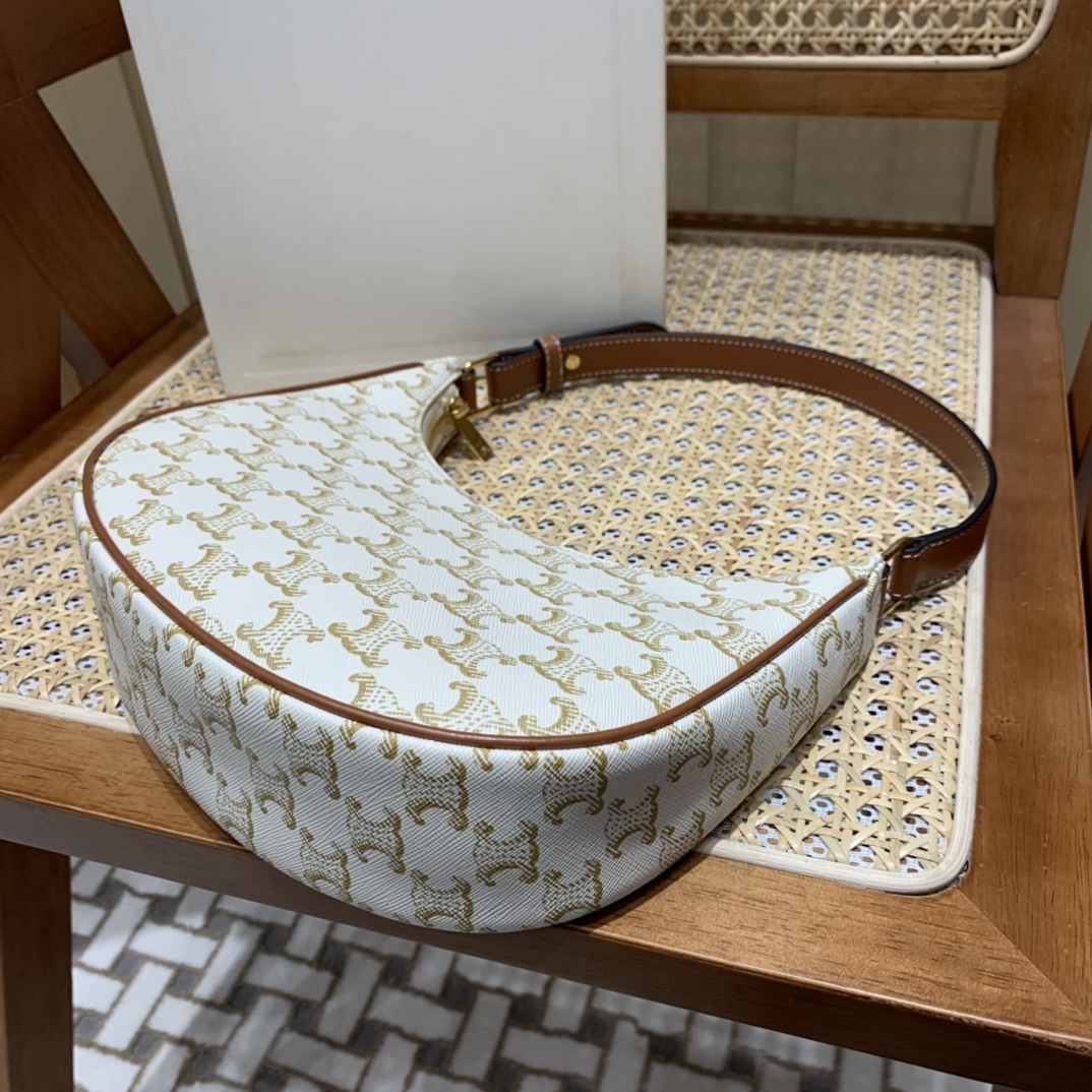 CELINE AVA 白花Ttiomphe腋下包 193952