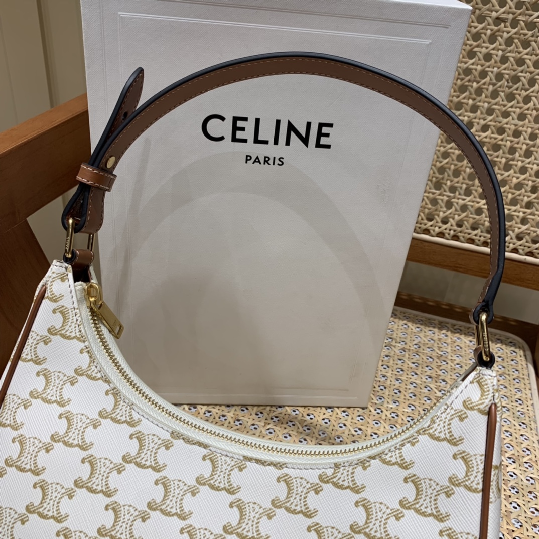 CELINE AVA 白花Ttiomphe腋下包 193952
