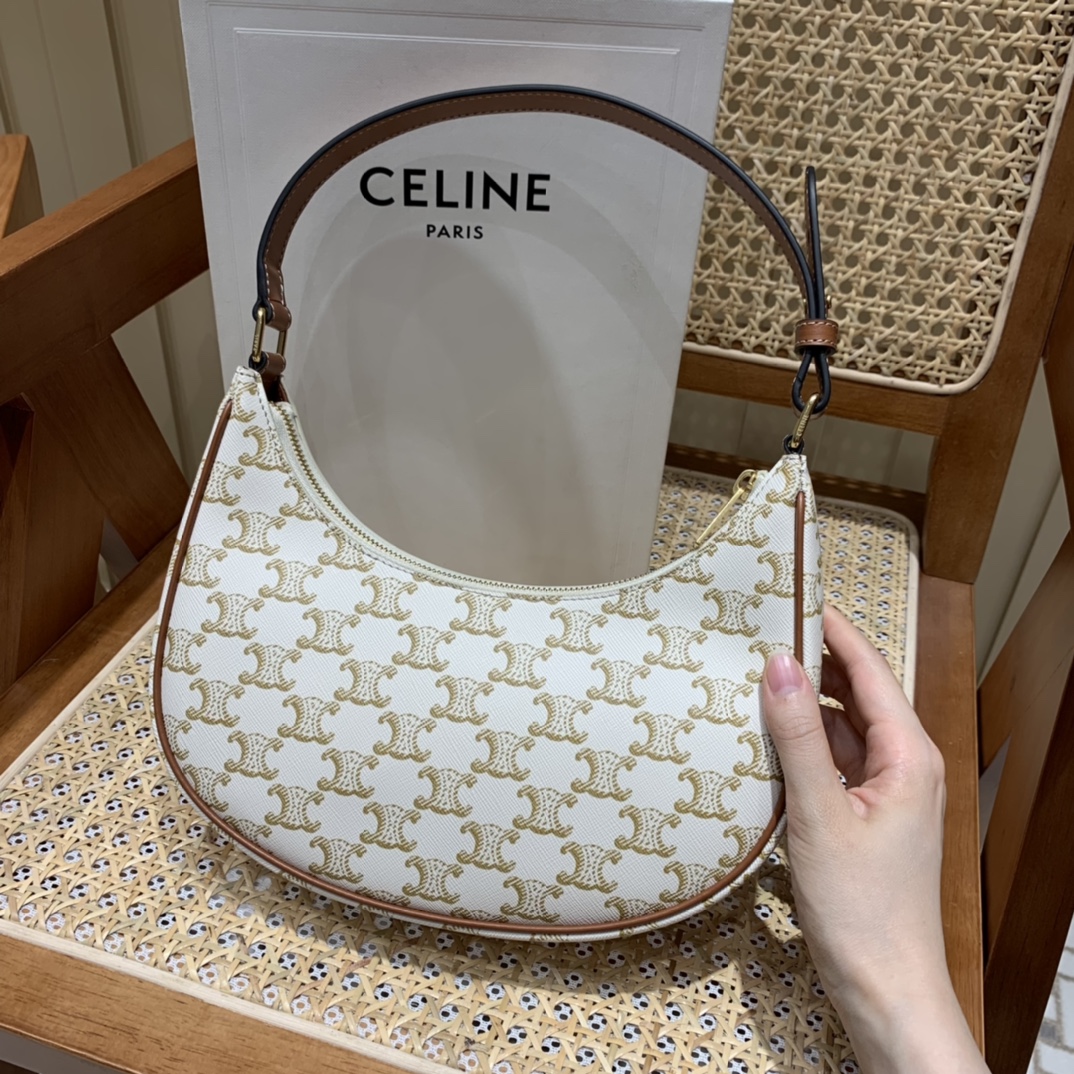 CELINE AVA 白花Ttiomphe腋下包 193952