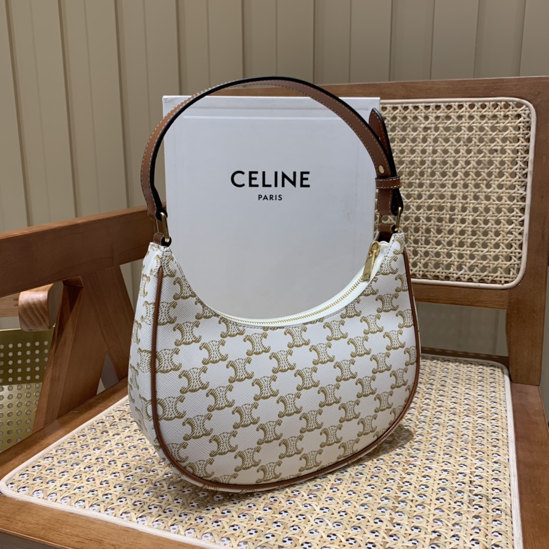 CELINE AVA 白花Ttiomphe腋下包 193952