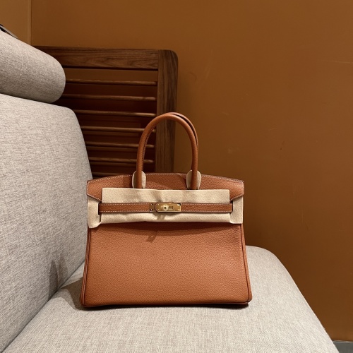 Birkin 30cm Togo GHW Gold Buckle CK37 Gold Brown Women's Handbag