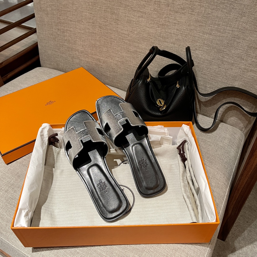 Hermes New
 Shoes Slippers Genuine Leather