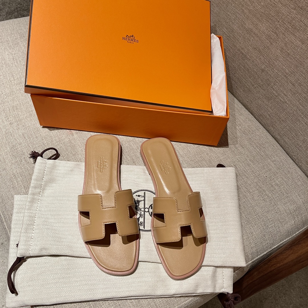 Fake
 Hermes Shoes Slippers Genuine Leather
