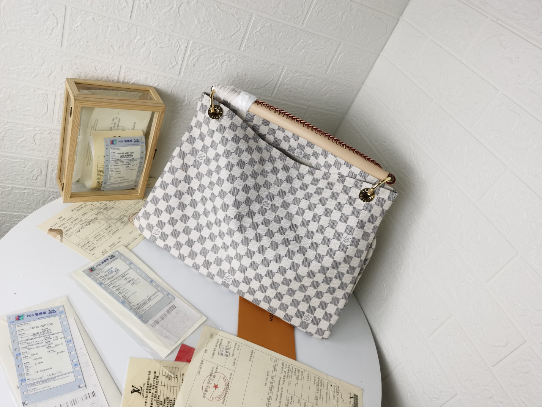 Artsy中号ダミエアズール手袋