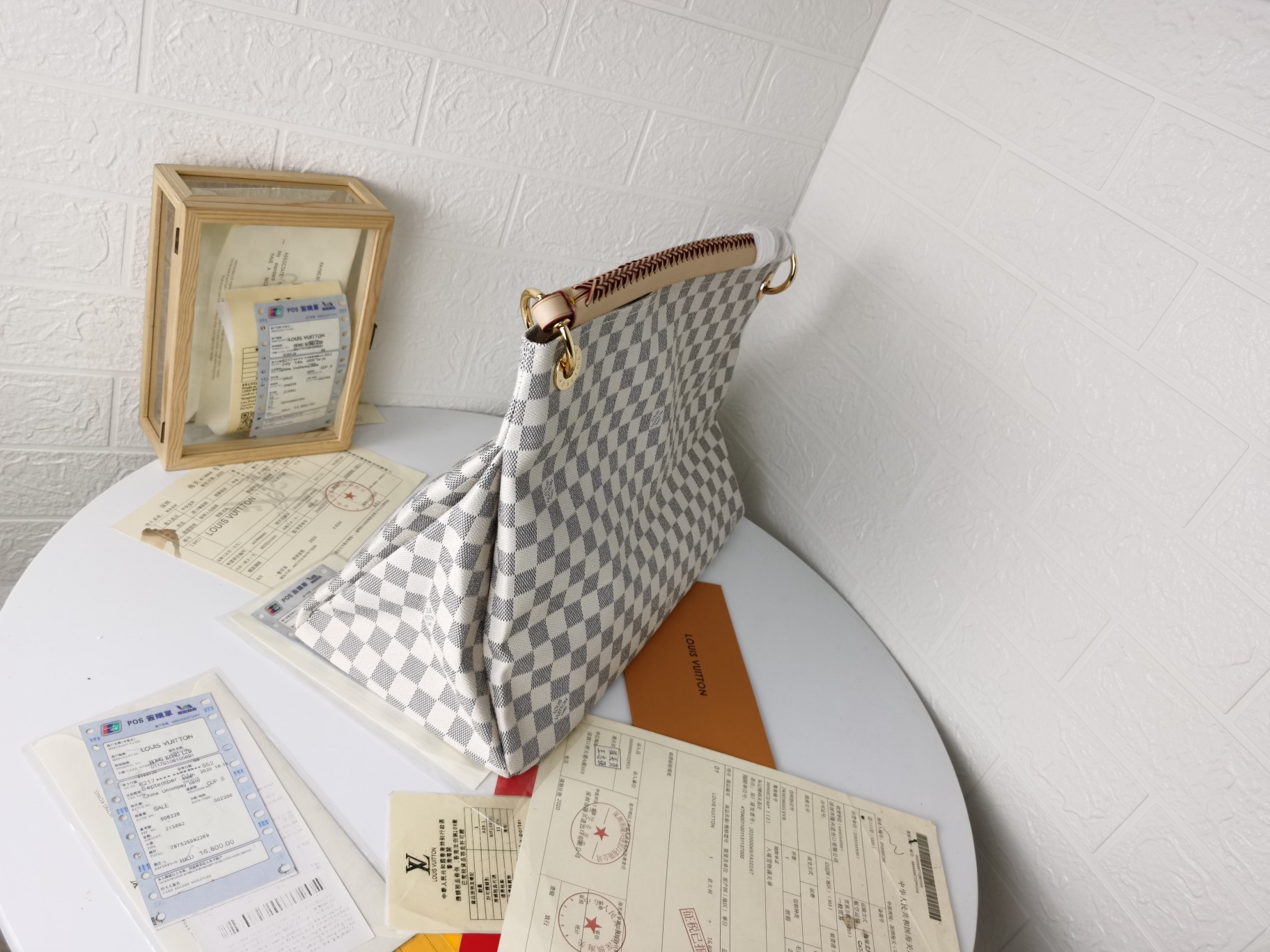 Artsy中号ダミエアズール手袋