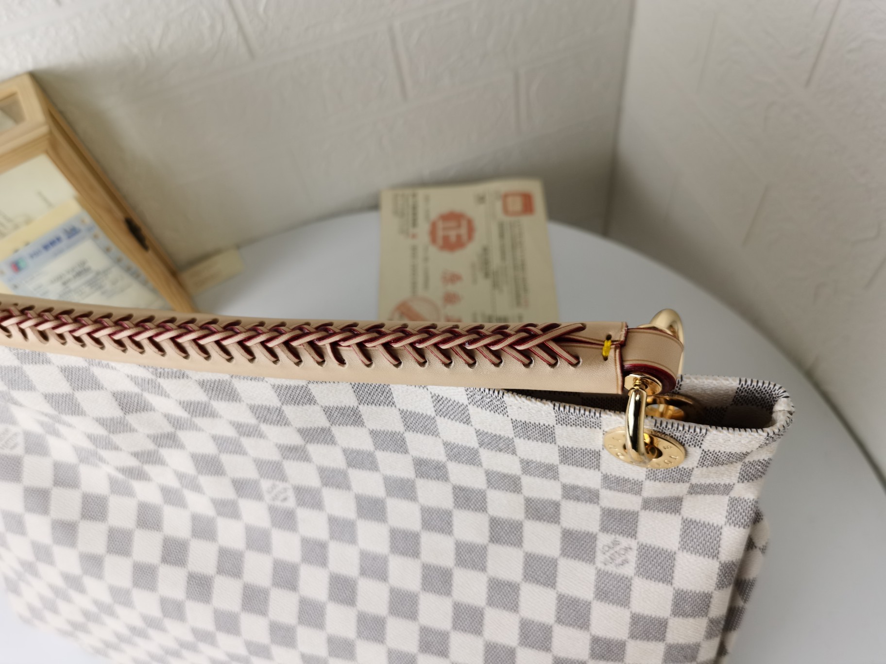 Artsy中号ダミエアズール手袋