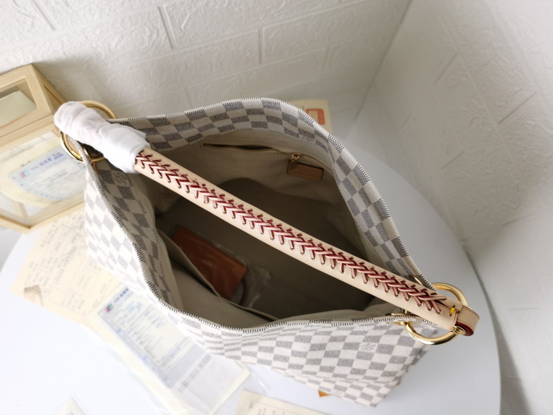 Artsy中号ダミエアズール手袋