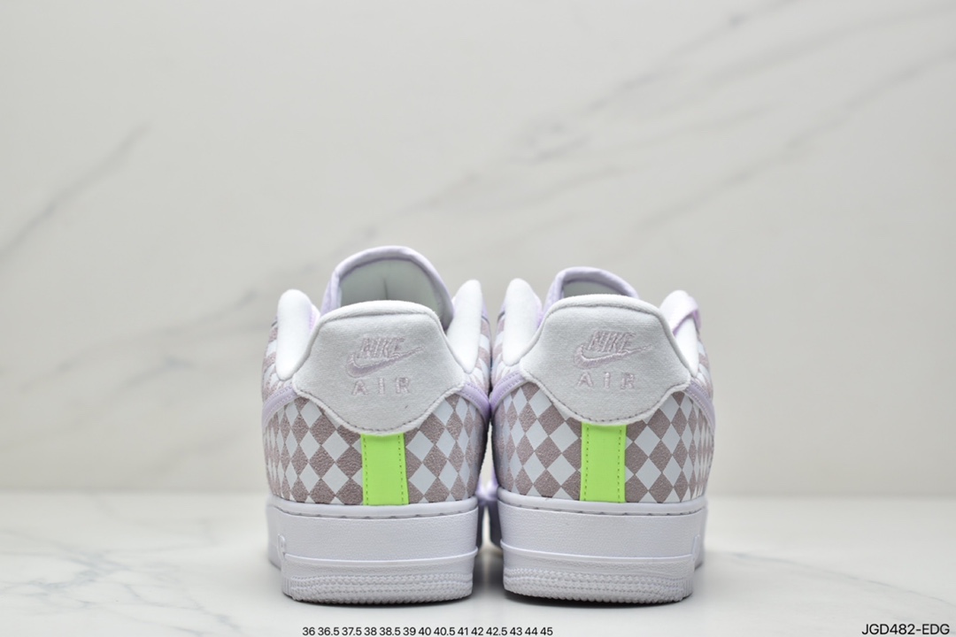 180 马赛克Nike Air Force 1 Low 方块印花 空军一号休闲板鞋CJ9700-500