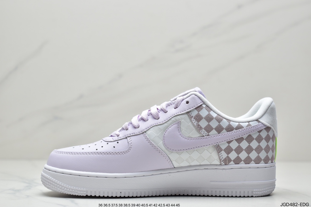 180 马赛克Nike Air Force 1 Low 方块印花 空军一号休闲板鞋CJ9700-500