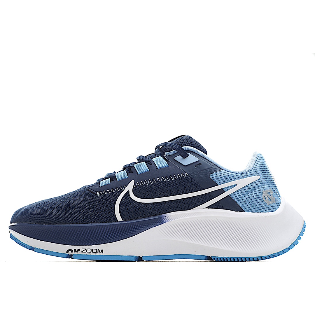 G5 NK Air Zoom Pegasus 38 针织透气 登月38代兼顾迅疾外观和稳固脚感，后跟覆面和中足动态支撑巧妙融合，缔造稳定顺畅的迈步体验