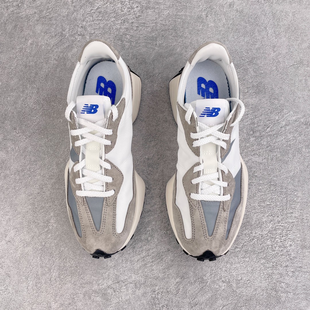 图片[2]-＃总裁 New Balance 新百伦NB327系列复古休闲运动慢跑鞋 原厂细翻毛 原数据档案结合二次高弾MD材料打造原版鞋底 鞋面由原厂特殊定制材料纹路细腻 多道序QC把关品质完善 细节完美 以更纯粹的复古风格设计打造的全新造型 侧身还以解构设计 将 N 字标志以做旧压花样式呈现，样式别具新意 而麂皮、冲孔皮革的塑造 则呈现出高级怀旧气质 也让鞋款在奢华时装风格与运动氛围之间达到了平衡 尺码：36 37 37.5 38 38.5 39.5 40 40.5 41.5 42 42.5 43 44 44.5 45 46.5-选品中心