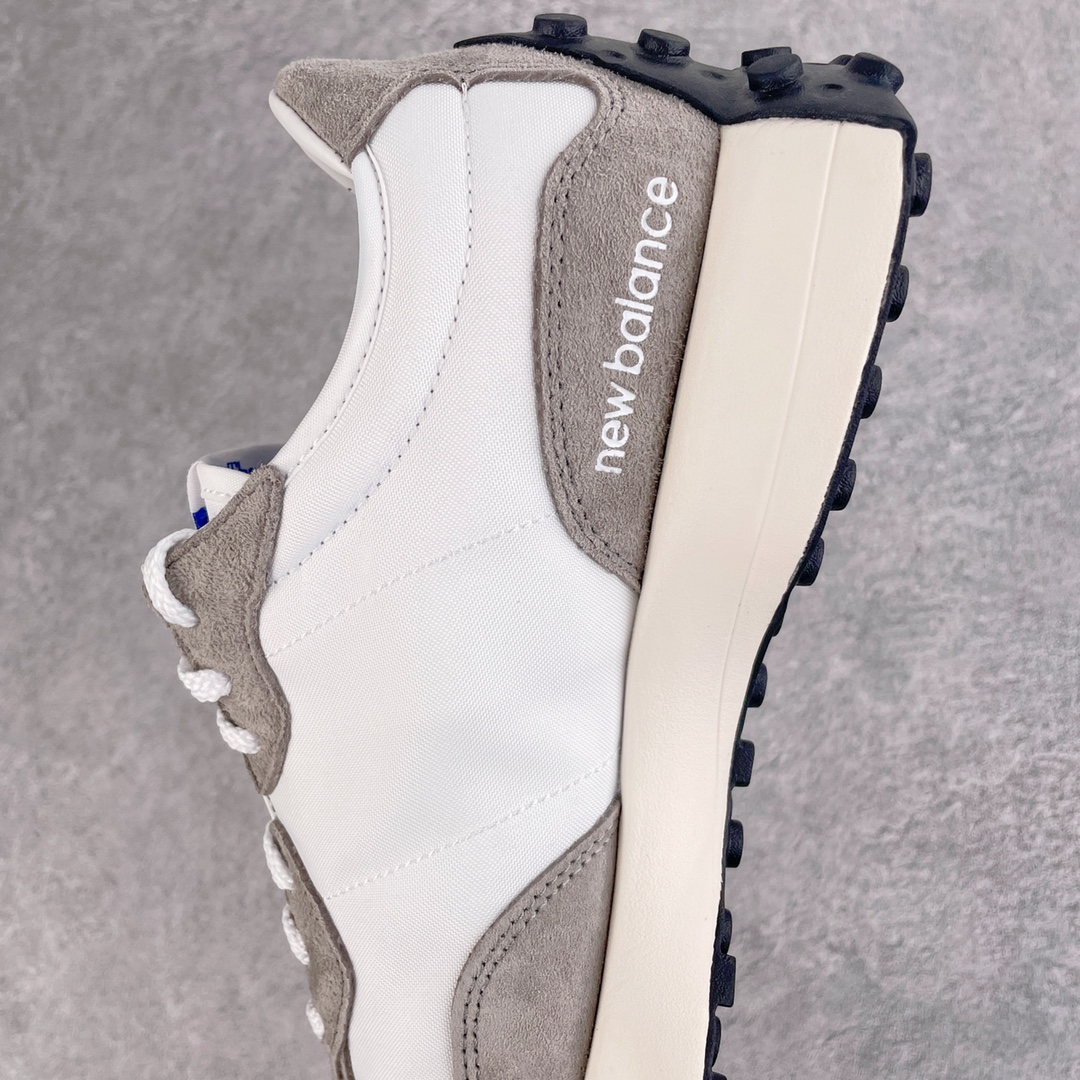 图片[7]-＃总裁 New Balance 新百伦NB327系列复古休闲运动慢跑鞋 原厂细翻毛 原数据档案结合二次高弾MD材料打造原版鞋底 鞋面由原厂特殊定制材料纹路细腻 多道序QC把关品质完善 细节完美 以更纯粹的复古风格设计打造的全新造型 侧身还以解构设计 将 N 字标志以做旧压花样式呈现，样式别具新意 而麂皮、冲孔皮革的塑造 则呈现出高级怀旧气质 也让鞋款在奢华时装风格与运动氛围之间达到了平衡 尺码：36 37 37.5 38 38.5 39.5 40 40.5 41.5 42 42.5 43 44 44.5 45 46.5-选品中心