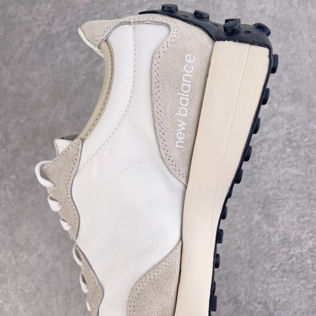 图片[7]-＃总裁 New Balance 新百伦NB327系列复古休闲运动慢跑鞋 原厂细翻毛 原数据档案结合二次高弾MD材料打造原版鞋底 鞋面由原厂特殊定制材料纹路细腻 多道序QC把关品质完善 细节完美 以更纯粹的复古风格设计打造的全新造型 侧身还以解构设计 将 N 字标志以做旧压花样式呈现，样式别具新意 而麂皮、冲孔皮革的塑造 则呈现出高级怀旧气质 也让鞋款在奢华时装风格与运动氛围之间达到了平衡 尺码：36 37 37.5 38 38.5 39.5 40 40.5 41.5 42 42.5 43 44 44.5 45 46.5-选品中心