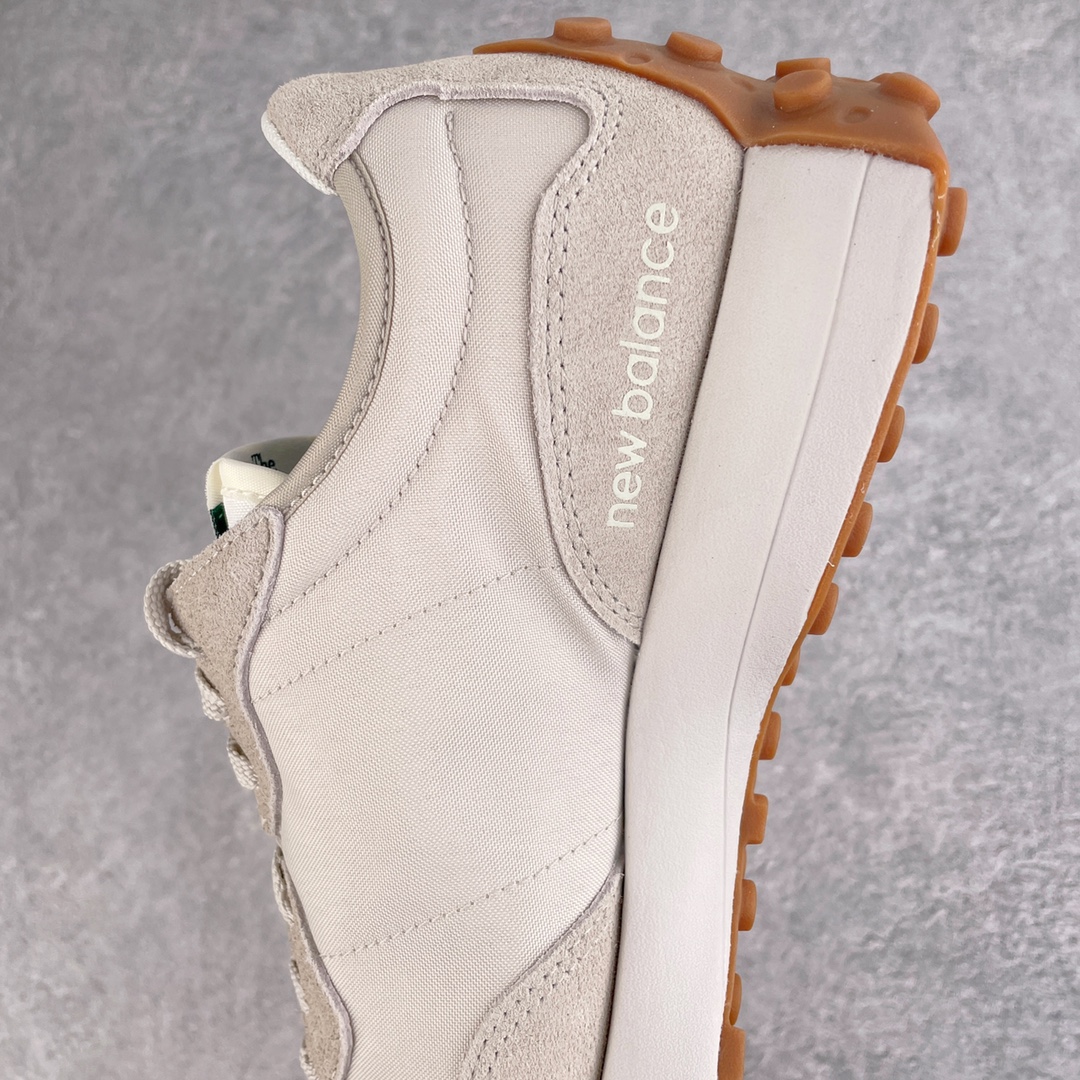 图片[7]-＃总裁 New Balance 新百伦NB327系列复古休闲运动慢跑鞋 原厂细翻毛 原数据档案结合二次高弾MD材料打造原版鞋底 鞋面由原厂特殊定制材料纹路细腻 多道序QC把关品质完善 细节完美 以更纯粹的复古风格设计打造的全新造型 侧身还以解构设计 将 N 字标志以做旧压花样式呈现，样式别具新意 而麂皮、冲孔皮革的塑造 则呈现出高级怀旧气质 也让鞋款在奢华时装风格与运动氛围之间达到了平衡 尺码：36 37 37.5 38 38.5 39.5 40 40.5 41.5 42 42.5 43 44 44.5 45 46.5-选品中心