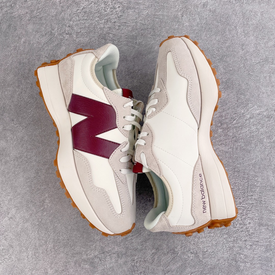 图片[3]-＃总裁纯原福利 New Balance 新百伦NB327系列复古休闲运动慢跑鞋 原厂细翻毛 原数据档案结合二次高弾MD材料打造原版鞋底 鞋面由原厂特殊定制材料纹路细腻 多道序QC把关品质完善 细节完美 以更纯粹的复古风格设计打造的全新造型 侧身还以解构设计 将 N 字标志以做旧压花样式呈现，样式别具新意 而麂皮、冲孔皮革的塑造 则呈现出高级怀旧气质 也让鞋款在奢华时装风格与运动氛围之间达到了平衡 尺码：36 37 37.5 38 38.5 39.5 40 40.5 41.5 42 42.5 43 44 44.5 45 46.5-选品中心
