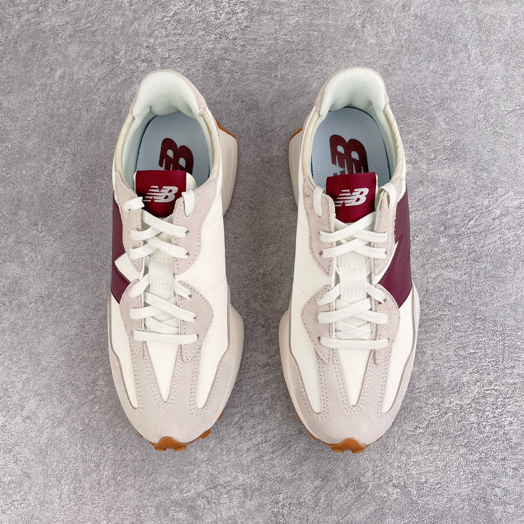 图片[2]-＃总裁纯原福利 New Balance 新百伦NB327系列复古休闲运动慢跑鞋 原厂细翻毛 原数据档案结合二次高弾MD材料打造原版鞋底 鞋面由原厂特殊定制材料纹路细腻 多道序QC把关品质完善 细节完美 以更纯粹的复古风格设计打造的全新造型 侧身还以解构设计 将 N 字标志以做旧压花样式呈现，样式别具新意 而麂皮、冲孔皮革的塑造 则呈现出高级怀旧气质 也让鞋款在奢华时装风格与运动氛围之间达到了平衡 尺码：36 37 37.5 38 38.5 39.5 40 40.5 41.5 42 42.5 43 44 44.5 45 46.5-选品中心