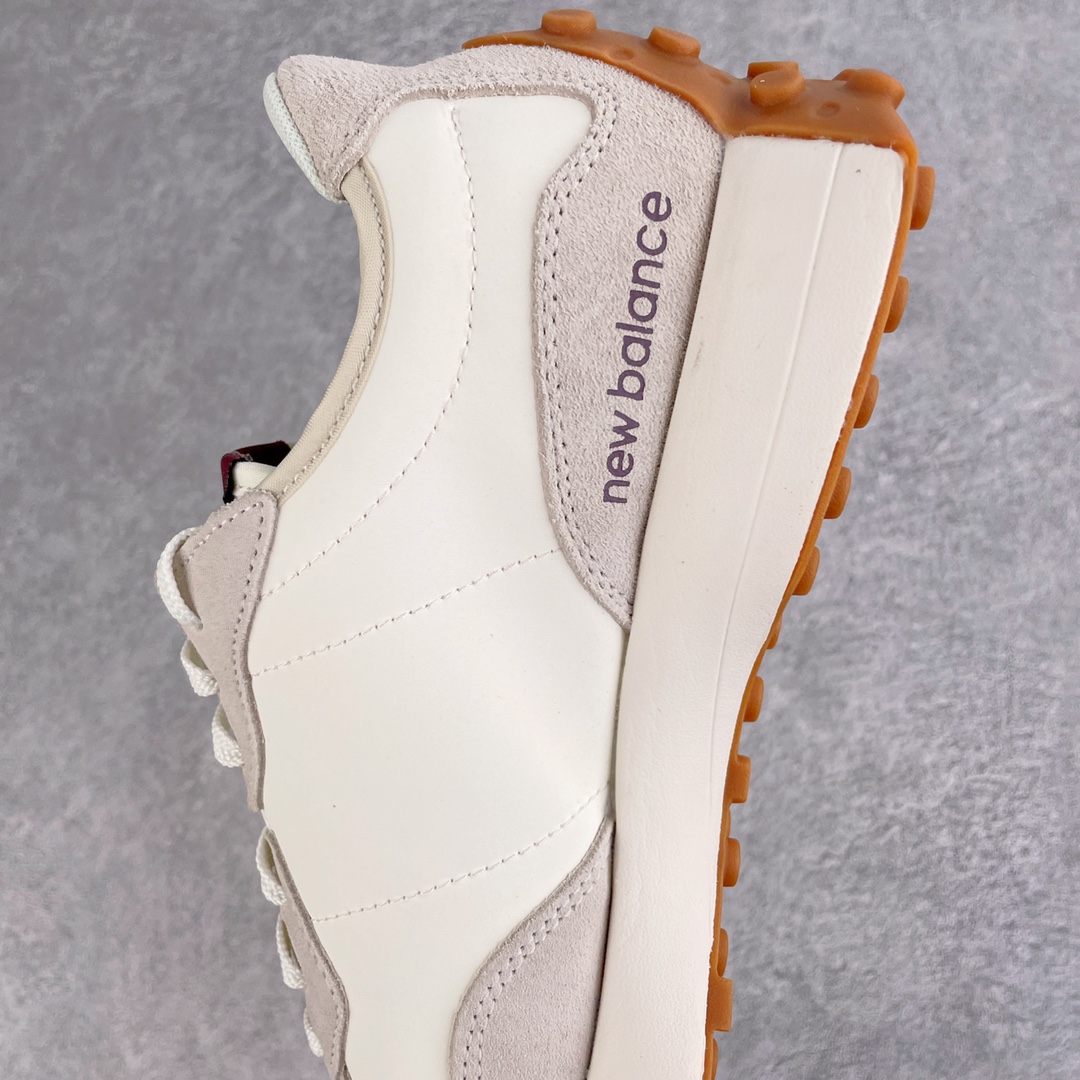 图片[7]-＃总裁纯原福利 New Balance 新百伦NB327系列复古休闲运动慢跑鞋 原厂细翻毛 原数据档案结合二次高弾MD材料打造原版鞋底 鞋面由原厂特殊定制材料纹路细腻 多道序QC把关品质完善 细节完美 以更纯粹的复古风格设计打造的全新造型 侧身还以解构设计 将 N 字标志以做旧压花样式呈现，样式别具新意 而麂皮、冲孔皮革的塑造 则呈现出高级怀旧气质 也让鞋款在奢华时装风格与运动氛围之间达到了平衡 尺码：36 37 37.5 38 38.5 39.5 40 40.5 41.5 42 42.5 43 44 44.5 45 46.5-选品中心