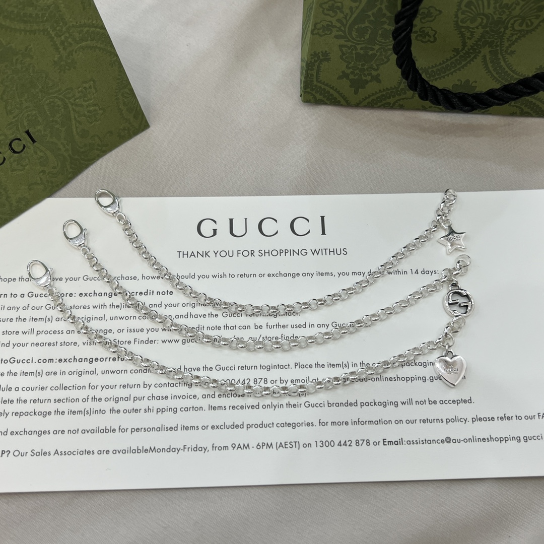 NO:553488,Gucci Gucci 925 sterling silver single and double G star love thin version bracelet size 17cm 18cm 19cm 20cm, Gucci bracelet, gucci, gucci, bracelet, pure silver19860909Gucci古驰925纯银单双G 星星 爱心细版手链 尺寸17cm 18cm 19cm 20cm,古驰手链,gucci,gucci,bracelet,pure silver,Jewelry