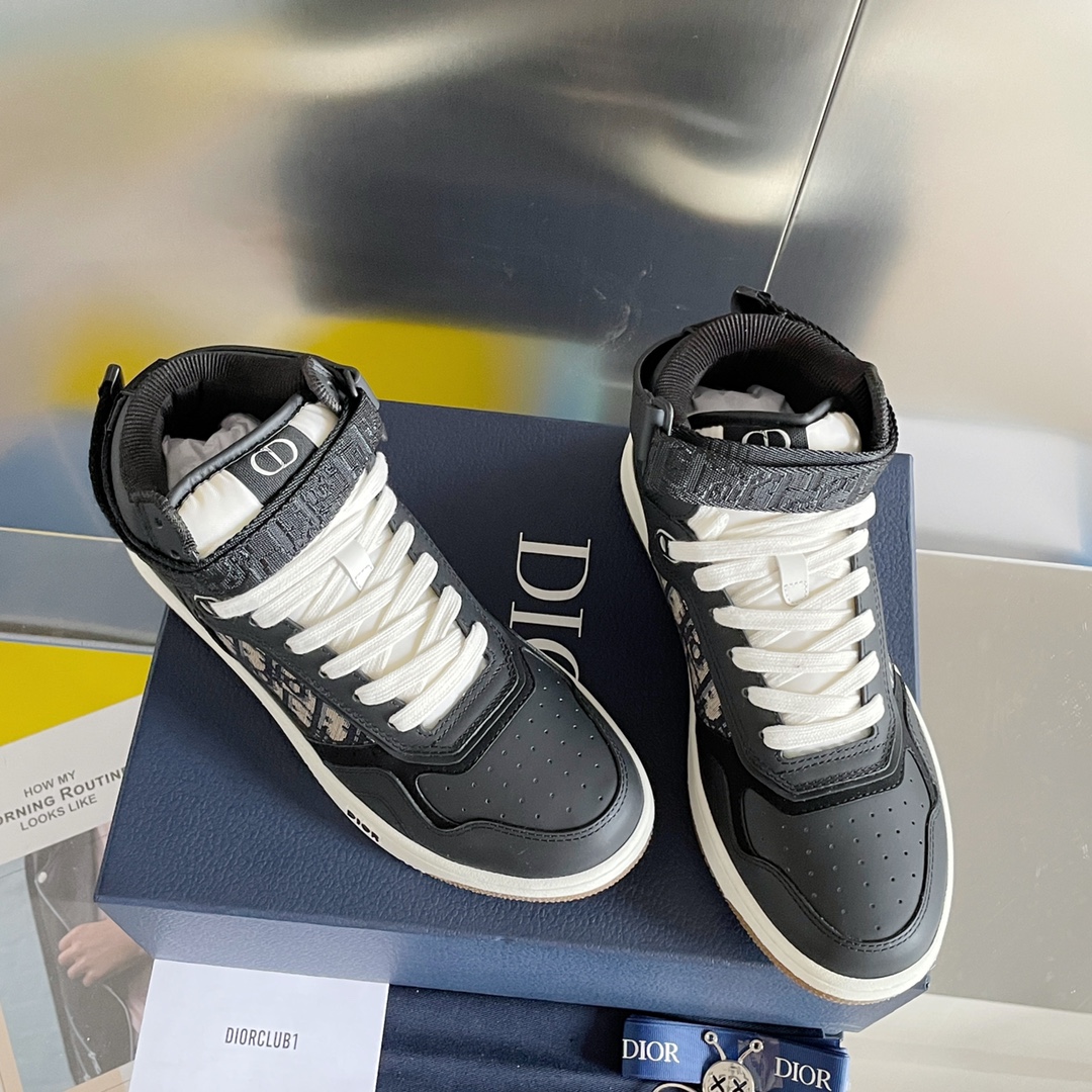 Dior Skateboard Shoes Air Jordan Sell Online Luxury Designer
 Embroidery Unisex Calfskin Cowhide TPU Oblique High Tops
