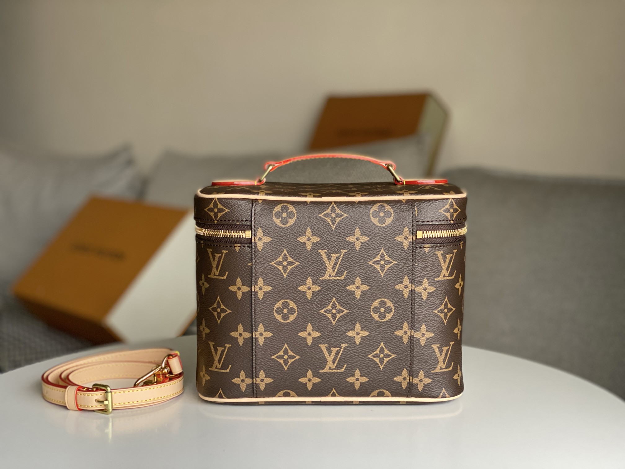 Louis Vuitton Nice BB Monogram Canvas Vanity Case, 24 x 18 x 14.5 cm 3 a1646584791838 2428