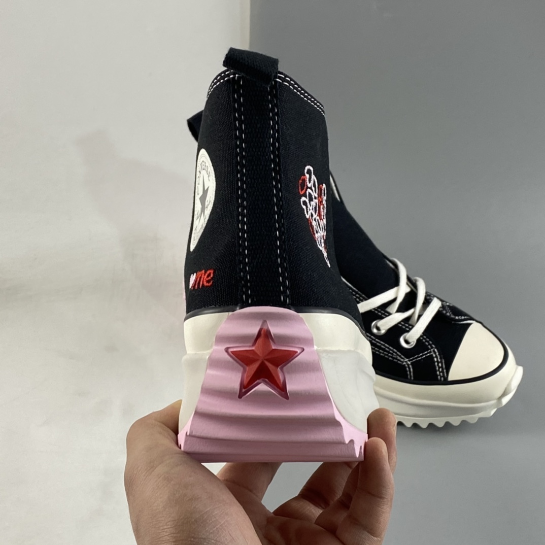 Converse Run Star HIKE platform shoes 2022 Valentine's Day limited series thick-soled high-top shoes AO1598C