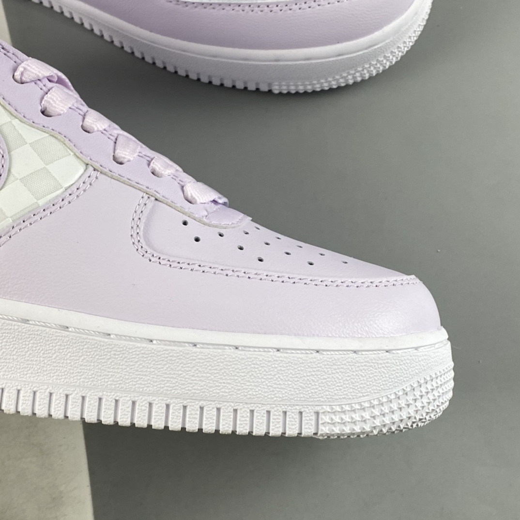 P200 NIKE Air Force 1’07 Low 棋盘白紫 空军一号低帮休闲板鞋 CJ9700-500