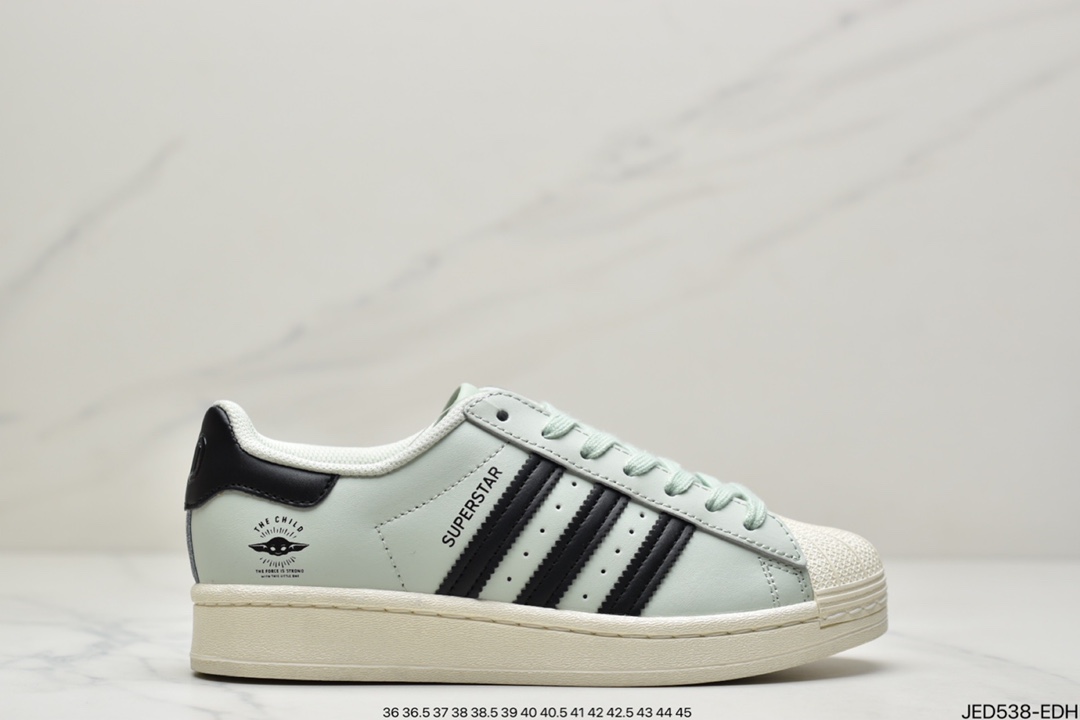 adidas Clover Originals Superstars”White/Red Laceless””GZ2751