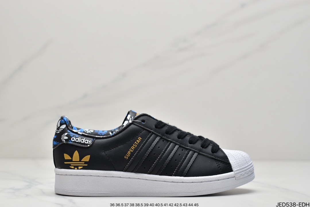 adidas Clover Originals Superstars”White/Red Laceless””GZ2751