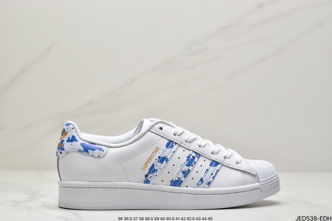 adidas Clover Originals Superstars”White/Red Laceless””GZ2751