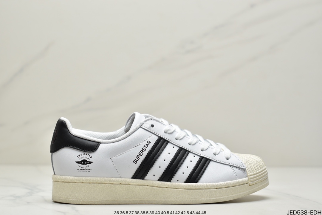 adidas Clover Originals Superstars”White/Red Laceless””GZ2751