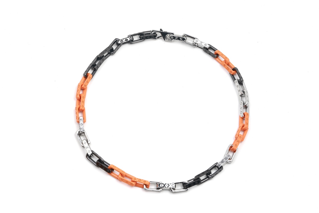 Louis Vuitton Perfect
 Jewelry Bracelet Necklaces & Pendants Black Orange White Titanium Steel