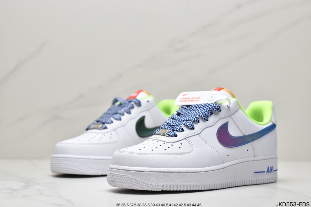 Nike Air Force 1 Low (GS) White Green Blue Air Force One Low All-match Casual Sports Sneakers DQ7767-100-Top High Quatity Cheap Sneakers Fashion Clothing Clothes Bags handbags Shoes of all Brand wholesale With The best Quality And Beautiful Price from China Factory Chinese suppliers wholesaler seller Nike Air Force 1 Low (GS) White Green Blue Air Force One Low All-match Casual Sports Sneakers DQ7767-100
