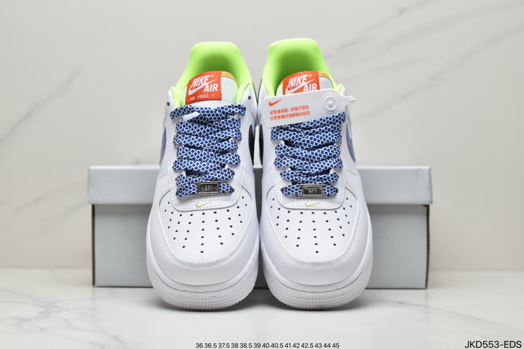 Nike Air Force 1 Low (GS) White Green Blue Air Force One Low All-match Casual Sports Sneakers DQ7767-100-Top High Quatity Cheap Sneakers Fashion Clothing Clothes Bags handbags Shoes of all Brand wholesale With The best Quality And Beautiful Price from China Factory Chinese suppliers wholesaler seller Nike Air Force 1 Low (GS) White Green Blue Air Force One Low All-match Casual Sports Sneakers DQ7767-100