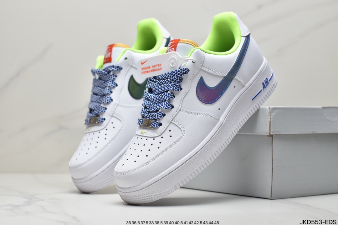 Nike Air Force 1 Low (GS) White Green Blue Air Force One Low All-match Casual Sports Sneakers DQ7767-100-Top High Quatity Cheap Sneakers Fashion Clothing Clothes Bags handbags Shoes of all Brand wholesale With The best Quality And Beautiful Price from China Factory Chinese suppliers wholesaler seller Nike Air Force 1 Low (GS) White Green Blue Air Force One Low All-match Casual Sports Sneakers DQ7767-100