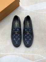 Louis Vuitton Perfect 
 Shoes Plain Toe Splicing Cowhide Casual