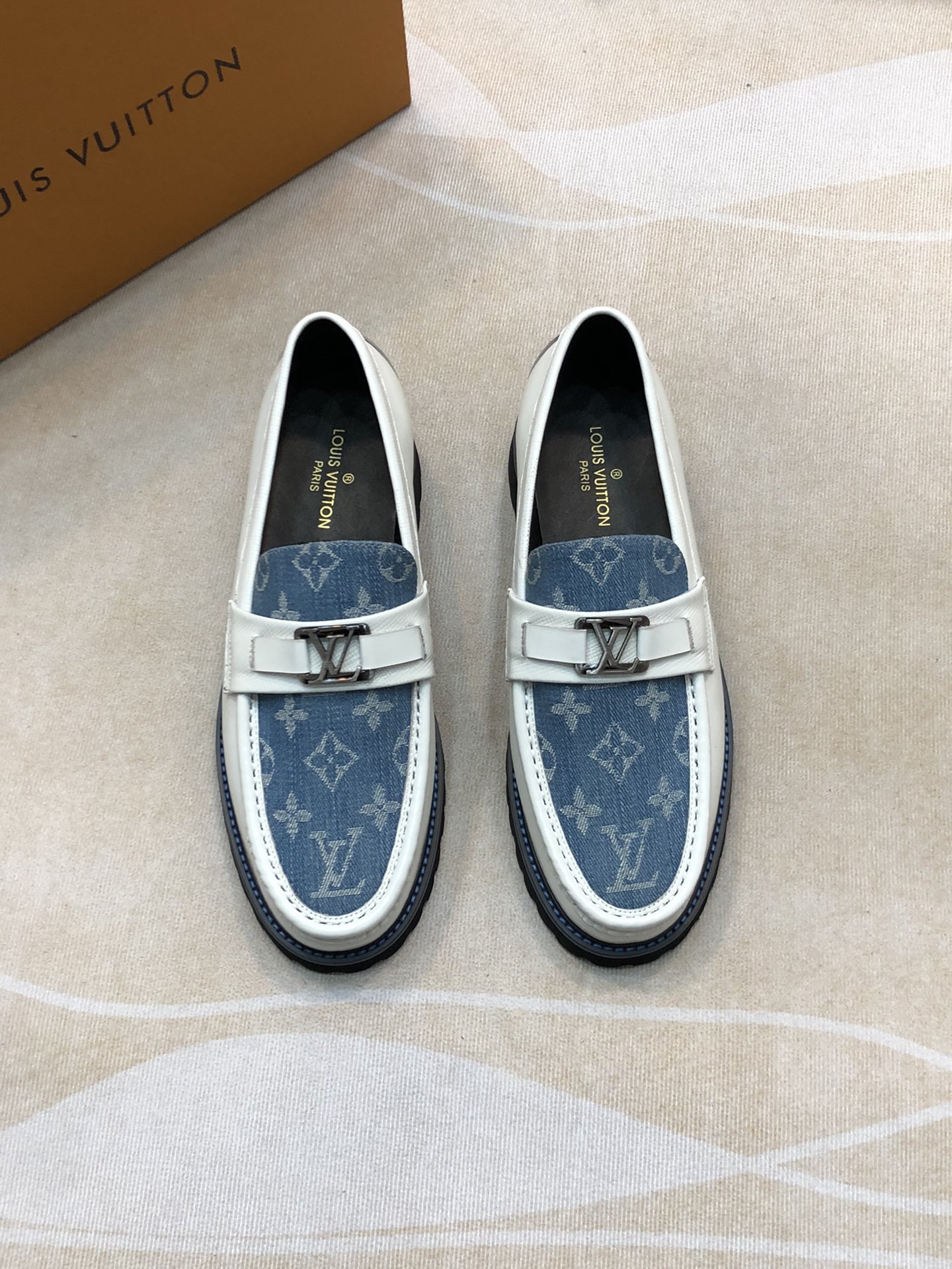 Louis Vuitton Shoes Plain Toe Splicing Cowhide Casual