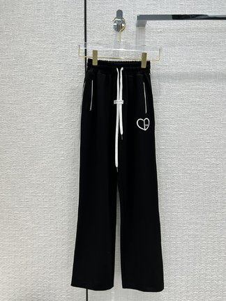 Buy Online Dior Clothing Pants & Trousers Replica 1:1 High Quality Embroidery Spring Collection Casual