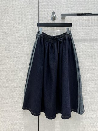 Dior AAA+ Clothing Skirts Blue Dark Denim Spring Collection