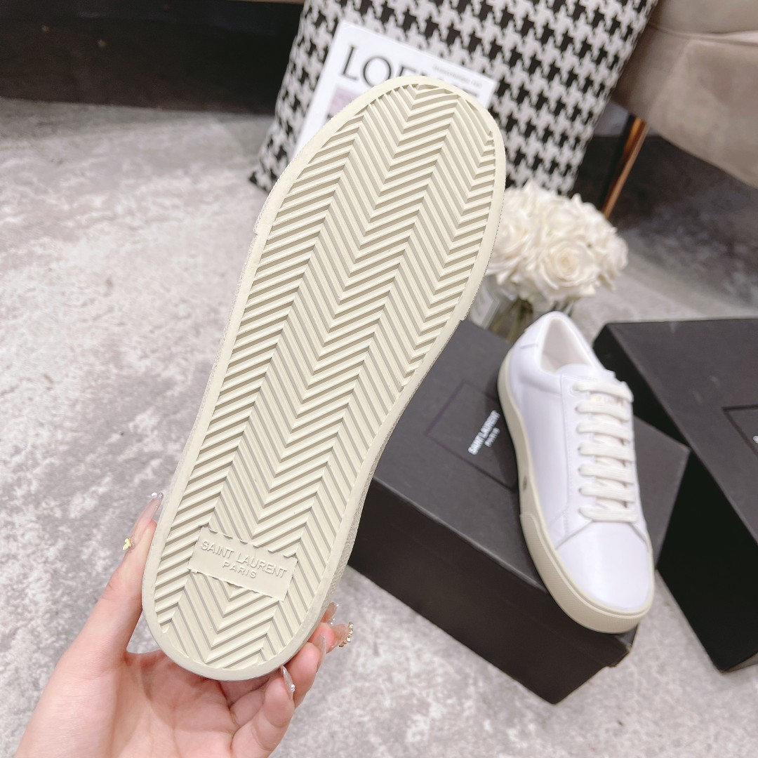 Luxury Saint Laurent St. Roland Sneakers: Premium Materials, Classic Design, Comfortable Fit - 图片 8