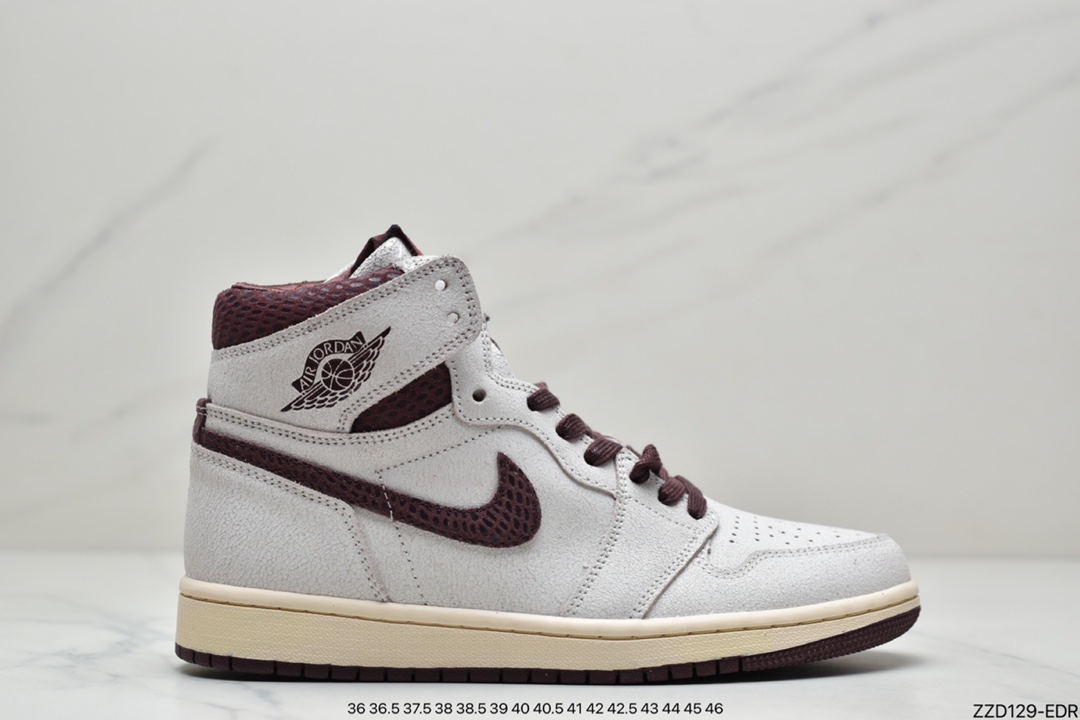 Maniére x Nike Air Jordan 1 Retro High OG ”White Sail/Maroon”AJ1 Basketball Shoes DO7097-100-Top High Quatity Cheap Sneakers Fashion Clothing Clothes Bags handbags Shoes of all Brand wholesale With The best Quality And Beautiful Price from China Factory Chinese suppliers wholesaler seller Maniére x Nike Air Jordan 1 Retro High OG ”White Sail/Maroon”AJ1 Basketball Shoes DO7097-100