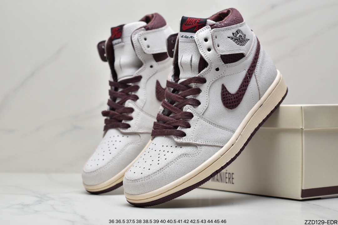 Maniére x Nike Air Jordan 1 Retro High OG ”White Sail/Maroon”AJ1 Basketball Shoes DO7097-100-Top High Quatity Cheap Sneakers Fashion Clothing Clothes Bags handbags Shoes of all Brand wholesale With The best Quality And Beautiful Price from China Factory Chinese suppliers wholesaler seller Maniére x Nike Air Jordan 1 Retro High OG ”White Sail/Maroon”AJ1 Basketball Shoes DO7097-100