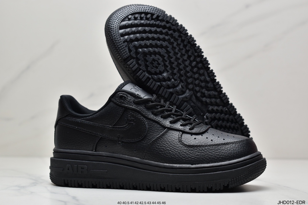 Nike Air Force 1 Low Luxe ”Black/Gum” Air Force One Sneakers DB4109