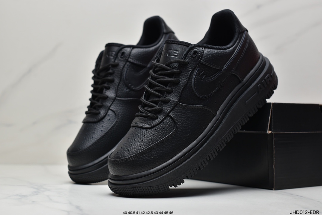 Nike Air Force 1 Low Luxe ”Black/Gum” Air Force One Sneakers DB4109