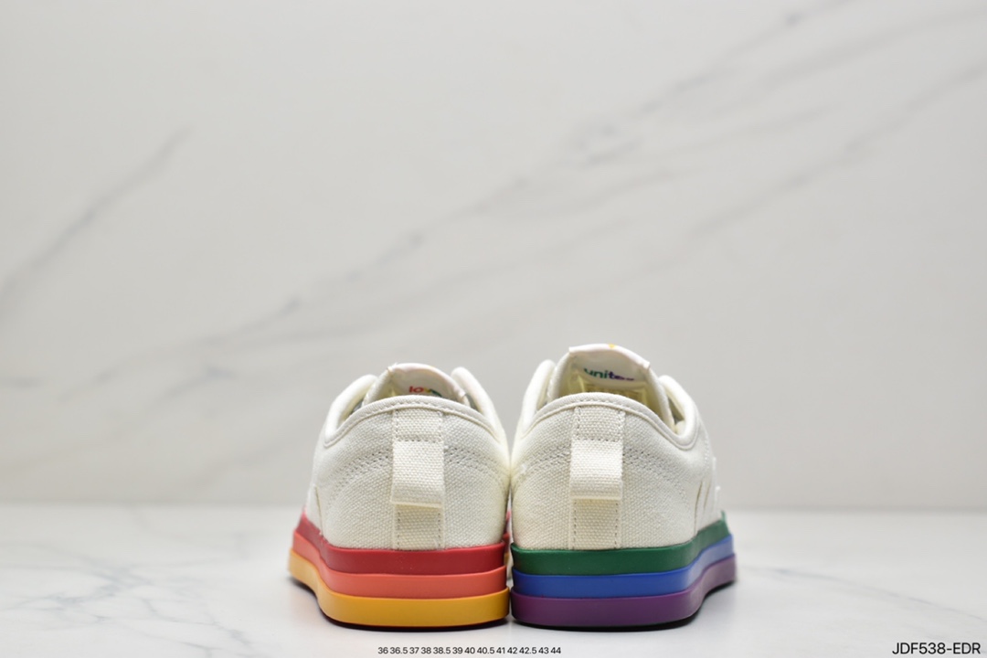 Clover Adidas Nizza Low”Pride Month” Beige Rainbow Duck EF2319