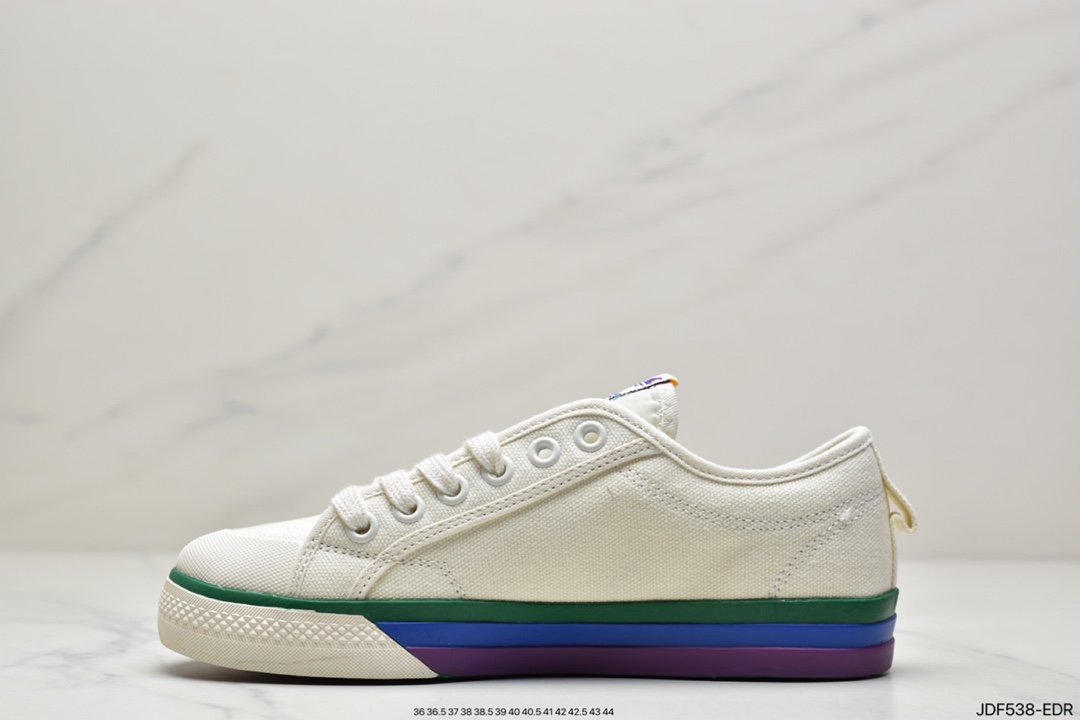 Clover Adidas Nizza Low”Pride Month” Beige Rainbow Duck EF2319