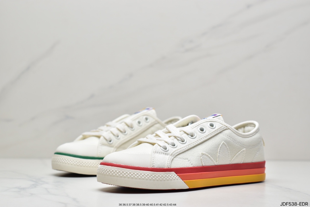 Clover Adidas Nizza Low”Pride Month” Beige Rainbow Duck EF2319