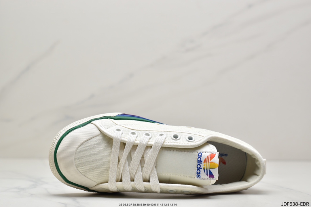 Clover Adidas Nizza Low”Pride Month” Beige Rainbow Duck EF2319